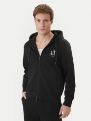Armani Exchange Bluza XM000371 AF10818 UC001 Czarny Regular Fit. Czarne bluzy rozpinane męskie Armani Exchange, l, bez wzorów, z bawełny, bez ramiączek, bez kaptura. Za 639.99 zł.