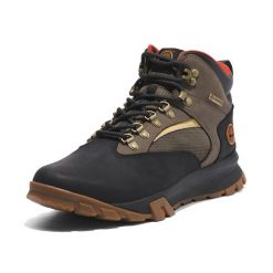 Trzewiki Timberland Mt Lincoln Peak Mid Gtx Black wodoodporne z GORE-TEX. Czarne buty trekkingowe męskie Timberland, bez wzorów, z gore-texu, sportowe, bez obcasa, bez zapięcia. W wyprzedaży za 599.90 zł.