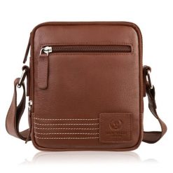 Listonoszka saszetka męska skórzana na ramię koniakowa Paolo Peruzzi AY-27-CG. Saszetki męskie bez wzorów, ze skóry. Za 159.00 zł.