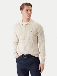 Tommy Hilfiger Sweter Classic MW0MW41955 Beżowy Regular Fit. Brązowe kardigany męskie Tommy Hilfiger, bez wzorów, z bawełny, bez kołnierzyka, bez ramiączek. Za 649.99 zł.