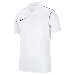 Koszulka do piłki nożnej męska Nike Polo Park 20. Białe koszulki polo męskie Nike, m, bez wzorów, sportowe, bez kołnierzyka, bez ramiączek. Za 206.00 zł.