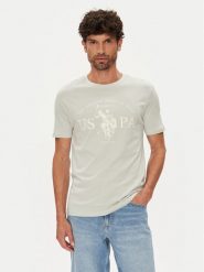 U.S. Polo Assn. T-Shirt MUP4203 Beżowy Regular Fit. Brązowe koszulki polo męskie U.S. Polo Assn., l, bez wzorów, z bawełny, bez kołnierzyka, bez ramiączek. Za 119.99 zł.
