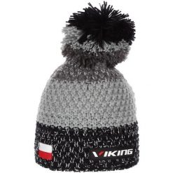 Czapka narciarska dla dorosłych Viking Cornet, z pomponem. Czarne czapki męskie Viking, bez wzorów, sportowe. Za 74.00 zł.