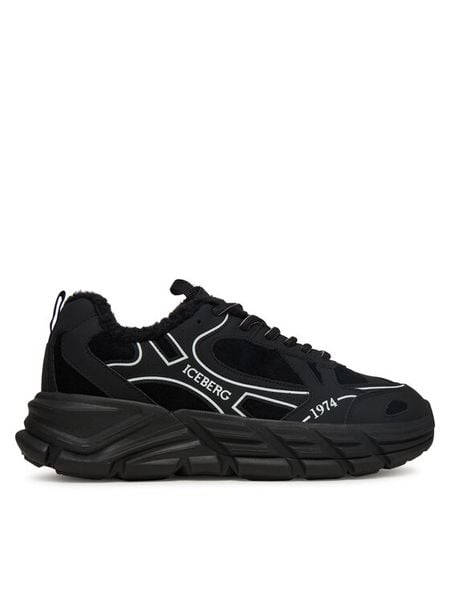 Iceberg Sneakersy IU1706M Czarny. Czarne buty sportowe na co dzień męskie Iceberg, m, bez wzorów, ze skóry, bez ramiączek, bez kaptura. Za 899.99 zł.