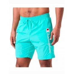 SPODENKI męskie CHAMPION niebieskie 219978-BS184 basenowe kąpielówki M. Białe kąpielówki męskie CHAMPION, l, bez wzorów. Za 119.00 zł.