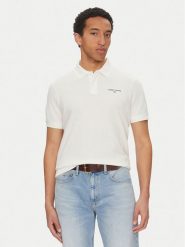 Tommy Jeans Polo Linear DM0DM20914 Biały Regular Fit. Białe koszulki polo męskie Tommy Jeans, m, bez wzorów, z bawełny, bez kołnierzyka, bez ramiączek. Za 209.99 zł.