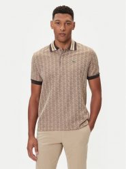 Lacoste Polo DH1417 Beżowy Regular Fit. Brązowe koszulki polo męskie Lacoste, m, bez wzorów, z syntetyku, bez kołnierzyka, bez ramiączek. Za 619.99 zł.
