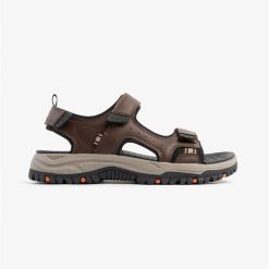 Sandały męskie SKECHERS Prewitt Rigdon. Brązowe sandały męskie Skechers, bez zapięcia. Za 209.99 zł.