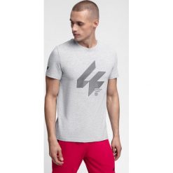 T-shirt męski TSM288 - chłodny jasny szary melanż. T-shirty męskie marki 4f. W wyprzedaży za 39.99 zł.