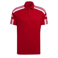 Koszulka polo do piłki nożnej męska Adidas Squadra 21 Polo z krótkim rękawem. Białe koszulki polo męskie ADIDAS, m, bez wzorów, sportowe, bez kołnierzyka, bez ramiączek. Za 83.00 zł.