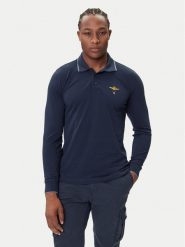 Aeronautica Militare Polo 252PO1653UP00082 Granatowy Regular Fit. Niebieskie koszulki polo męskie Aeronautica Militare, m, bez wzorów, z bawełny, bez kołnierzyka, bez ramiączek. Za 359.99 zł.