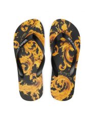 Versace Jeans Couture Japonki 80YA3SQ7 ZSS80 Czarny. Czarne klapki i japonki męskie Versace Jeans Couture, bez wzorów, z jeansu. Za 269.99 zł.