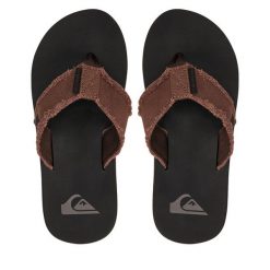 Japonki Quiksilver. Brązowe klapki i japonki męskie Quiksilver, bez wzorów. Za 79.99 zł.