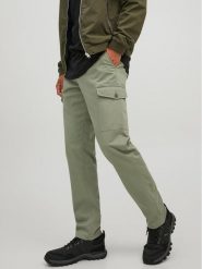 Jack & Jones Spodnie materiałowe Ollie 12224001 Zielony Regular Fit. Zielone spodnie na co dzień męskie Jack & Jones, bez wzorów, z bawełny. Za 179.99 zł.