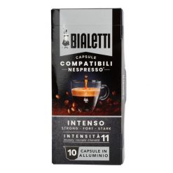 Bialetti - kawa w kapsułkach Nespresso Intenso - 10 kapsułek. Brązowe ekspresy na kapsułki Bialetti. Za 19.90 zł.