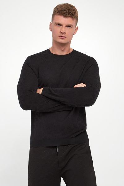 Sweter męski ze wzorem Cahilo JOOP!. Swetry męskie JOOP!, bez wzorów, bez kołnierzyka, bez ramiączek. W wyprzedaży za 506.35 zł.