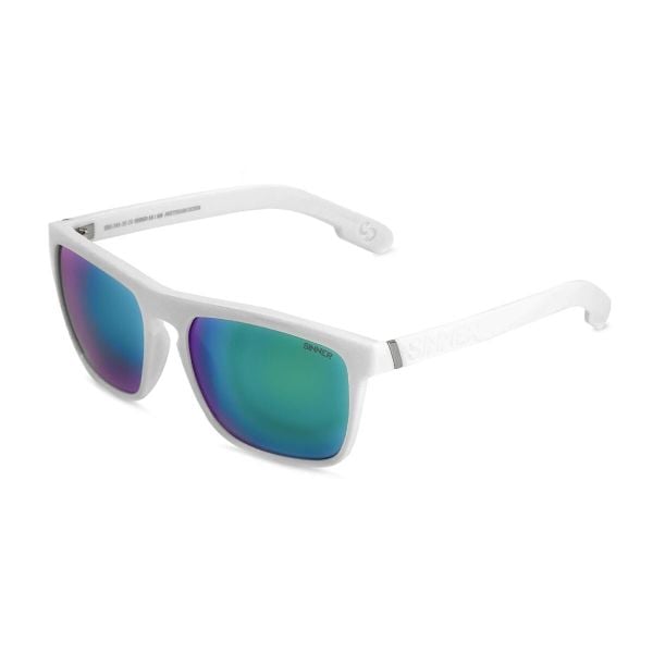 Okulary przeciwsłoneczne Sinner Thunder, błyszcząco białe, unisex. Białe okulary przeciwsłoneczne męskie sinner, bez wzorów, sportowe. Za 270.00 zł.