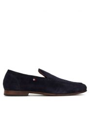 Tommy Hilfiger Mokasyny Hilfiger Flexible Suede Loafer FM0FM05496 Granatowy. Niebieskie mokasyny męskie Tommy Hilfiger, ze skóry, bez zapięcia. Za 399.99 zł.