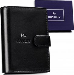 Rovicky Rozbudowany portfel męski ze skóry naturalnej z systemem RFID - Rovicky NoSize. Portfele męskie ROVICKY, bez wzorów, ze skóry. Za 129.01 zł.