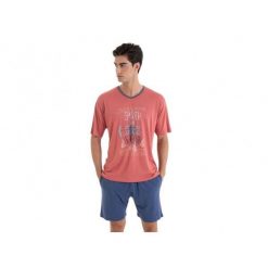 Piżama męska rozm. XL Gent L251311 Skilled Sailor. Czerwone piżamy męskie Massana Homewear, l, z aplikacjami, z bawełny, bez kołnierzyka, bez ramiączek. Za 210.00 zł.