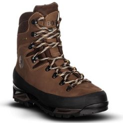 Buty trekkingowe górskie męskie Bosp Ural Pro z Gore-tex i Vibram. Brązowe buty trekkingowe męskie BOSP, bez wzorów, z gore-texu, sportowe, bez obcasa, bez zapięcia. Za 979.00 zł.