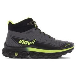 Buty turystyczne męskie Inov-8 RocFly G 390. Szare buty trekkingowe męskie Inov-8, bez wzorów, sportowe, bez obcasa, bez zapięcia. Za 846.80 zł.