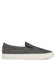 Tommy Hilfiger Tenisówki Th Hi Vulc Low Slip On Ch FM0FM05390 Szary. Szare trampki męskie Tommy Hilfiger, bez wzorów, z materiału, bez zapięcia. Za 169.99 zł.