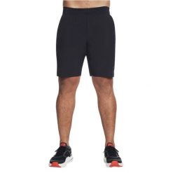 Spodenki sportowe męskie Movement Short. Czarne szorty sportowe męskie Skechers, bez wzorów, z poliesteru, sportowe. Za 179.99 zł.
