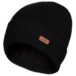 Wodoodporna Czapka Unisex Dla Dorosłych Chuck. Czarne czapki męskie Trespass, bez wzorów, sportowe. Za 106.99 zł.