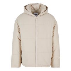 Wyściełana kurtka z kapturem Urban Classics. Brązowe kurtki męskie Urban Classics, m, bez wzorów, z puchu, bez ramiączek, z kapturem. Za 379.00 zł.