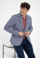 Jednorzędowa bawełniana kurtka JB-TENDER. Niebieskie kurtki męskie Volcano, m, bez wzorów, z bawełny, eleganckie, bez ramiączek, bez kaptura. Za 349.99 zł.