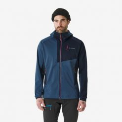 Kurtka softshell Alpinism Light męska. Czerwone kurtki softshell męskie SIMOND, l, bez wzorów, z materiału, bez kaptura, wspinaczkowe. Za 249.99 zł.