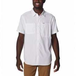 Koszula Turystyczna Męska Columbia Silver Ridge Utility Lite Short Sleeve. Białe koszule męskie Columbia, m, bez wzorów, bez kołnierzyka, bez ramiączek. W wyprzedaży za 260.35 zł.