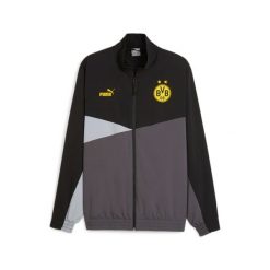Kurtka z dresu Borussia Dortmund 2023/24. Czarne kurtki męskie Puma, s, bez wzorów, z dresówki, sportowe, bez ramiączek, bez kaptura. W wyprzedaży za 205.80 zł.