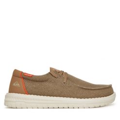 Półbuty Quiksilver. Brązowe codzienne półbuty męskie Quiksilver, bez wzorów, bez obcasa, bez zapięcia. Za 179.99 zł.