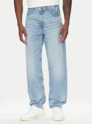 Guess Jeans Jeansy M5YA90 D5R2A Niebieski Relaxed Fit. Niebieskie jeansy męskie Guess Jeans, z aplikacjami, z bawełny. Za 359.99 zł.