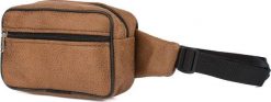 Beltimore Męska saszetka biodrówka nerka na pas regulowana skóra eko brąz F48. Saszetki męskie Beltimore, bez wzorów, ze skóry. Za 45.00 zł.