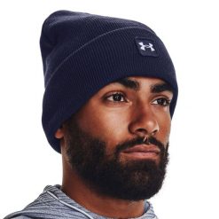 Czapka zimowa męska Under Armour Halftime Cuff. Niebieskie czapki męskie Under Armour, na zimę, bez wzorów. Za 105.85 zł.