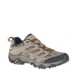 Buty turystyczne męskie Merrell Moab 3 GTX. Brązowe buty trekkingowe męskie Merrell, bez wzorów, z materiału, bez zapięcia, do biegania. Za 703.00 zł.
