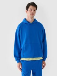4F Bluza dresowa nierozpinana z kapturem męska - niebieska XL. Niebieskie bluzy nierozpinane męskie 4f, m, bez wzorów, z bawełny, klasyczne, bez ramiączek, z kapturem. W wyprzedaży za 99.99 zł.