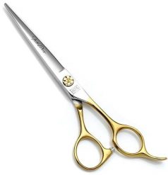 Maszynka do strzyżenia psa Henbor Klasyczne nożyczki groomerskie proste 16cm, 6,25 cala, japońska stal nierdzewna 440c, kolor srebrno-złoty. Maszynki do włosów Henbor. Za 269.34 zł.