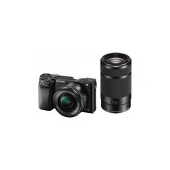 Produkt z outletu: Aparat SONY Alpha A6000 (ILCE-6000) + obiektywy 16 - 50 mm i 55 - 210 mm Czarny. Akcesoria fotograficzne marki SONY. Za 3,129.00 zł.