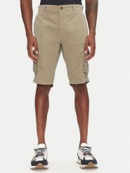 Aeronautica Militare Szorty materiałowe 251BE066CT1122 Khaki Regular Fit. Brązowe szorty męskie Aeronautica Militare, bez wzorów, z bawełny. Za 359.99 zł.
