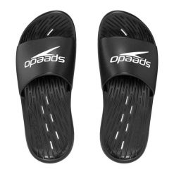 Klapki basenowe antypoślizgowe męskie Speedo Slides. Czarne klapki i japonki męskie SPEEDO, bez wzorów. Za 79.99 zł.