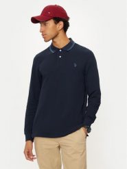 U.S. Polo Assn. Polo MUP2255 Granatowy Regular Fit. Niebieskie koszulki polo męskie U.S. Polo Assn., m, bez wzorów, z bawełny, bez kołnierzyka, bez ramiączek. Za 169.99 zł.