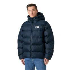 Kurtka z kapturem Helly Hansen Active. Niebieskie kurtki męskie Helly Hansen, m, bez wzorów, z puchu, bez ramiączek, z kapturem. W wyprzedaży za 885.50 zł.