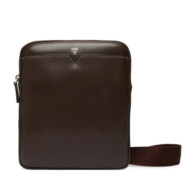 Saszetka Guess. Brązowe saszetki męskie Guess, z aplikacjami, małe. Za 499.99 zł.