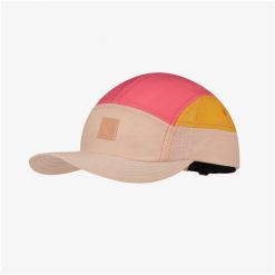 Czapka z daszkiem BUFF 5 PANEL GO CAP DOMUS APRICOT. Brązowe czapki męskie Buff, bez wzorów, sportowe. Za 148.38 zł.