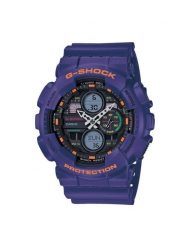 G-Shock Zegarek GA-140-6AER Fioletowy. Fioletowe zegarki męskie G-Shock, z syntetyku. Za 559.99 zł.