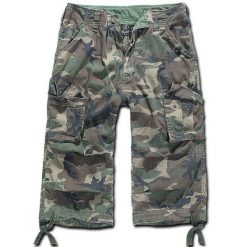 Szorty bushcraft męskie Brandit M65 3/4 Urban Legend Woodland. Brązowe szorty sportowe męskie Brandit, bez wzorów. Za 248.50 zł.